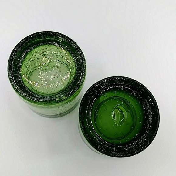 2 Bubble Highball Glasses by Artland Iris. Hand Blown. Dark Green. - Picture 3 of 8